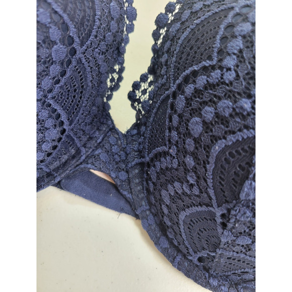 Victoria's Secret Underwire T-Shirt Bra Navy Blue Lightly Lined Demi Size 38DD - Picture 5 of 10